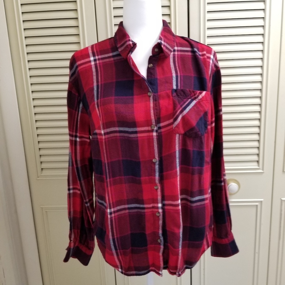 Women's AND eawy XL long sleeve plaid flannel